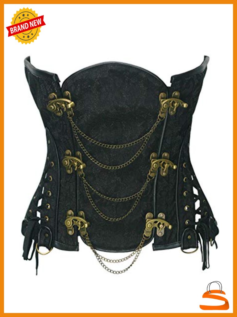 Heavy Duty Steel Boned Underbust Waist Cincher Corset Steampunk